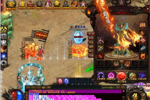 【亲测完整】可开区(莽荒纪豪华十月修复商业版)热血传奇大型单职业假人陪玩攻城PK时装翅膀+40G原版画质补丁