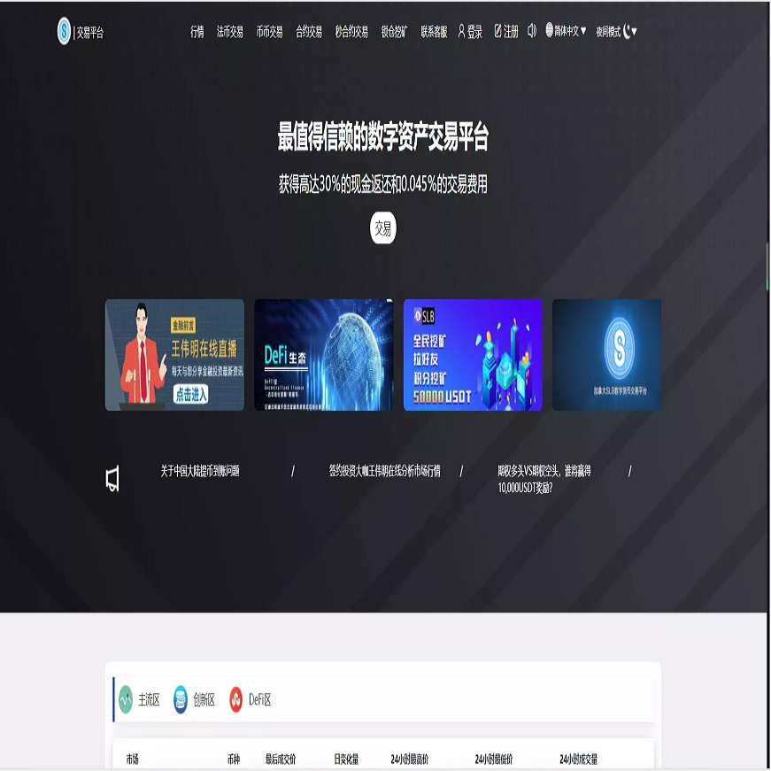 币币交易所/区块链交易/秒合约交易/杠杆/C2C/火币IEO打新/交易所源码