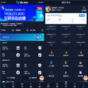 VUE源码版/国际版多语言点赞抖音分享点赞任务平台源码(九种语言)