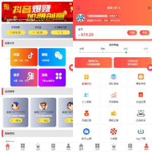 运营版抖音点赞全新UI/ 增加自动机器人/增加抽奖转盘/任务悬赏/威客任务