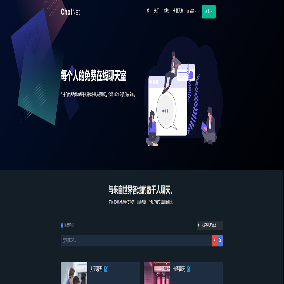 多人在线匿名聊天室/私人聊天室源码/支持同时创建多个聊天室