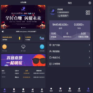 全民点赚抖音/快手关注点赞任务悬赏平台源码/区块链矿机模式/带虚拟币交易系统