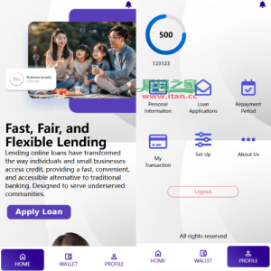 海外贷款平台/小额贷款系统/信用分/合同/提现码