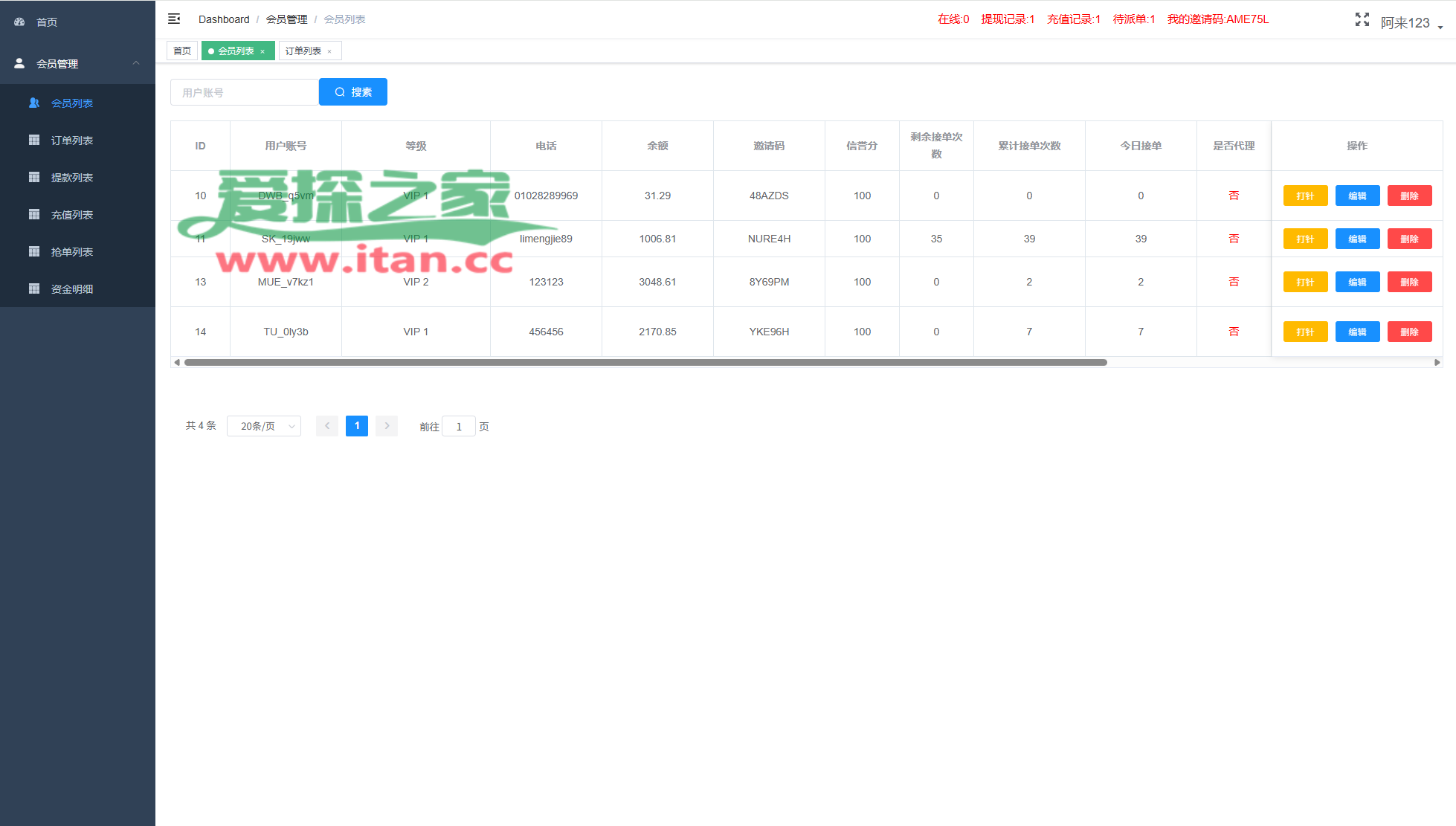 韩国抢单刷单系统/多语言刷单商城/打针/信用分/代理后台
