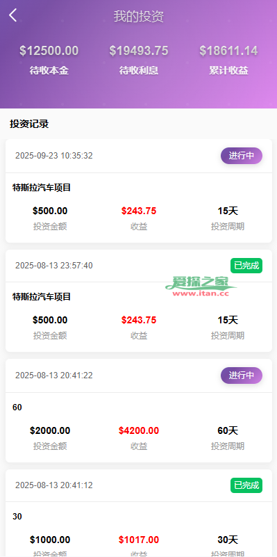 多语言投资理财系统/新能源投资返利/海外投资众筹系统
