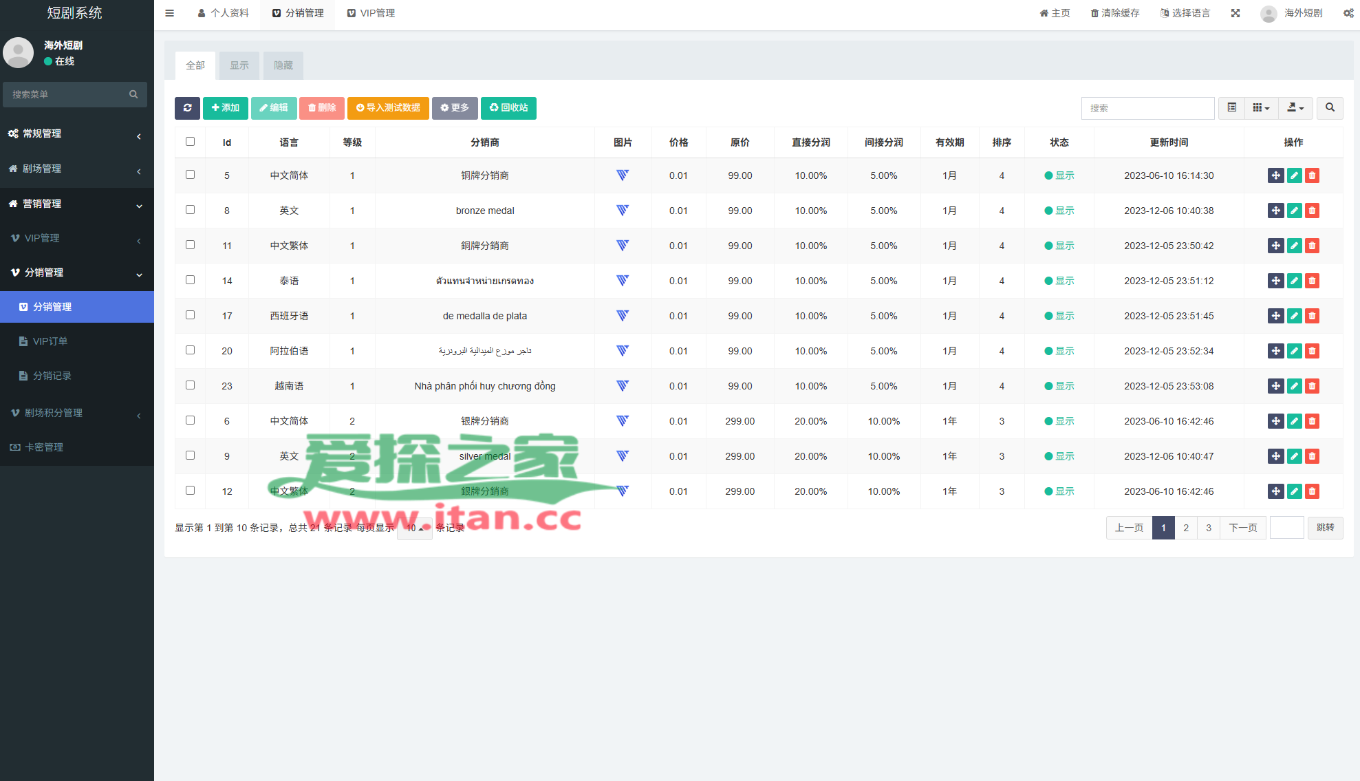 海外短剧系统/多语言短剧/收费短剧剧集/saas版源码
